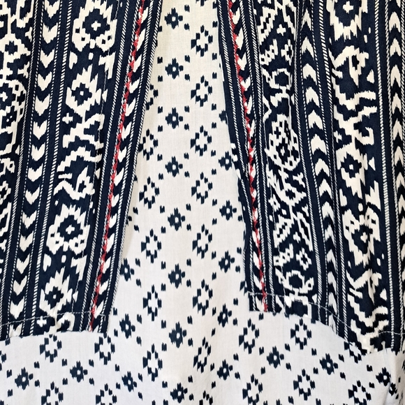 Women's Blouse Shirt Top Tank Sleeveless Krista Lee Print Embroidery Boho Rayon - Picture 9 of 13